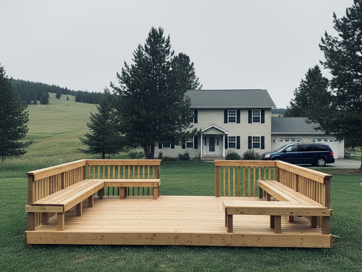 Deck Staining & Sealing completed by Mighty Deck Solutions in Anaconda, MT