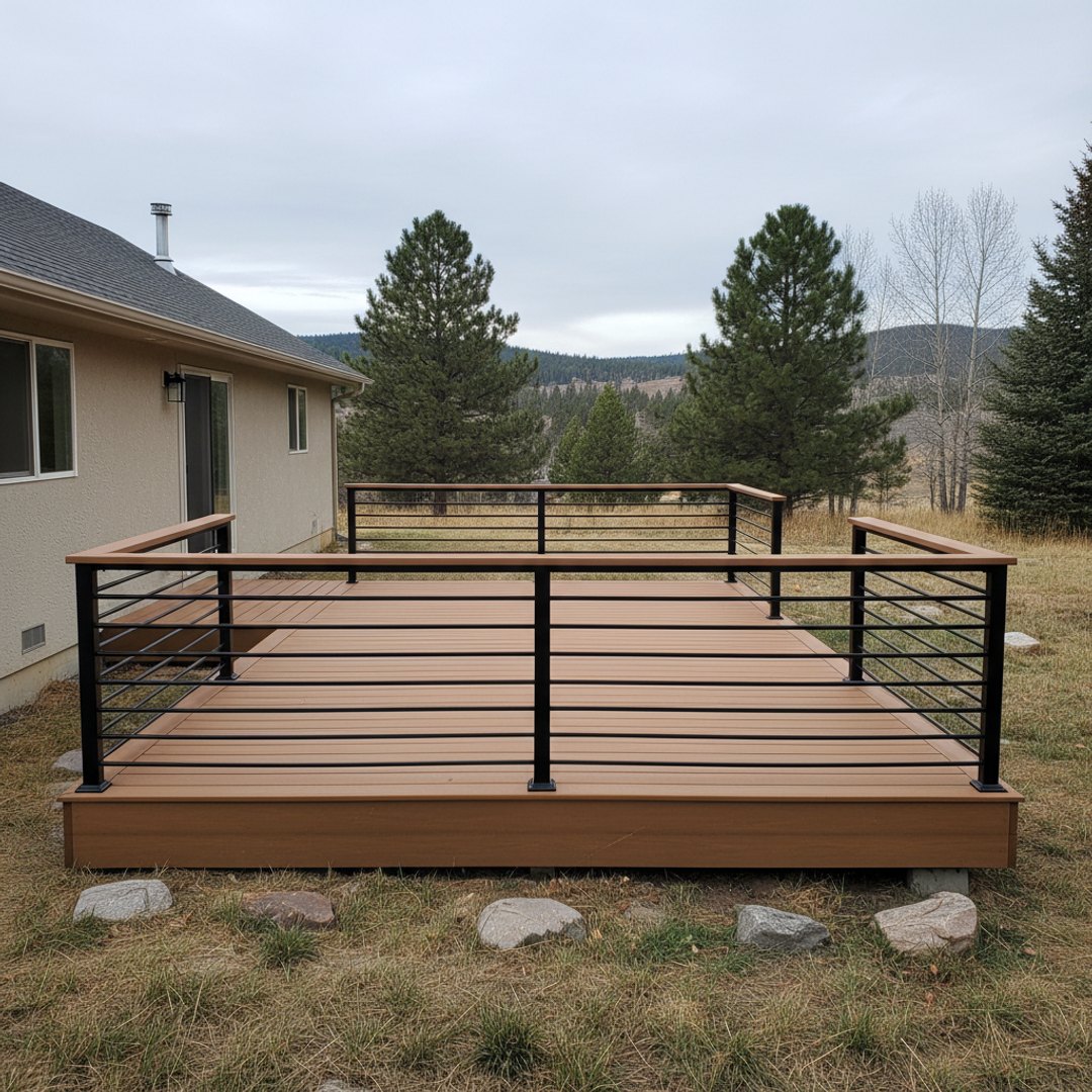 Deck Railing Installation & Repair completed by Mighty Deck Solutions in Elliston, MT
