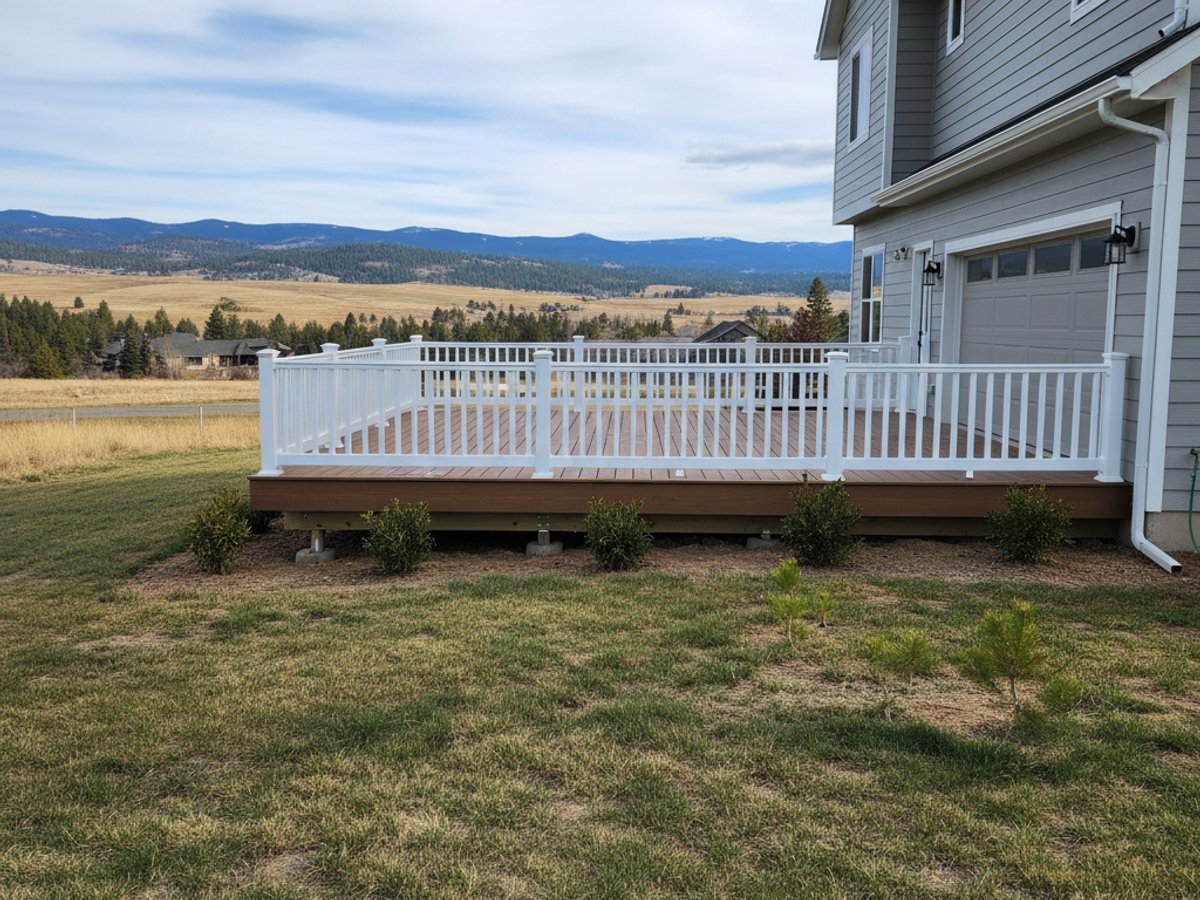 Mighty Deck Solutions crew working on a home