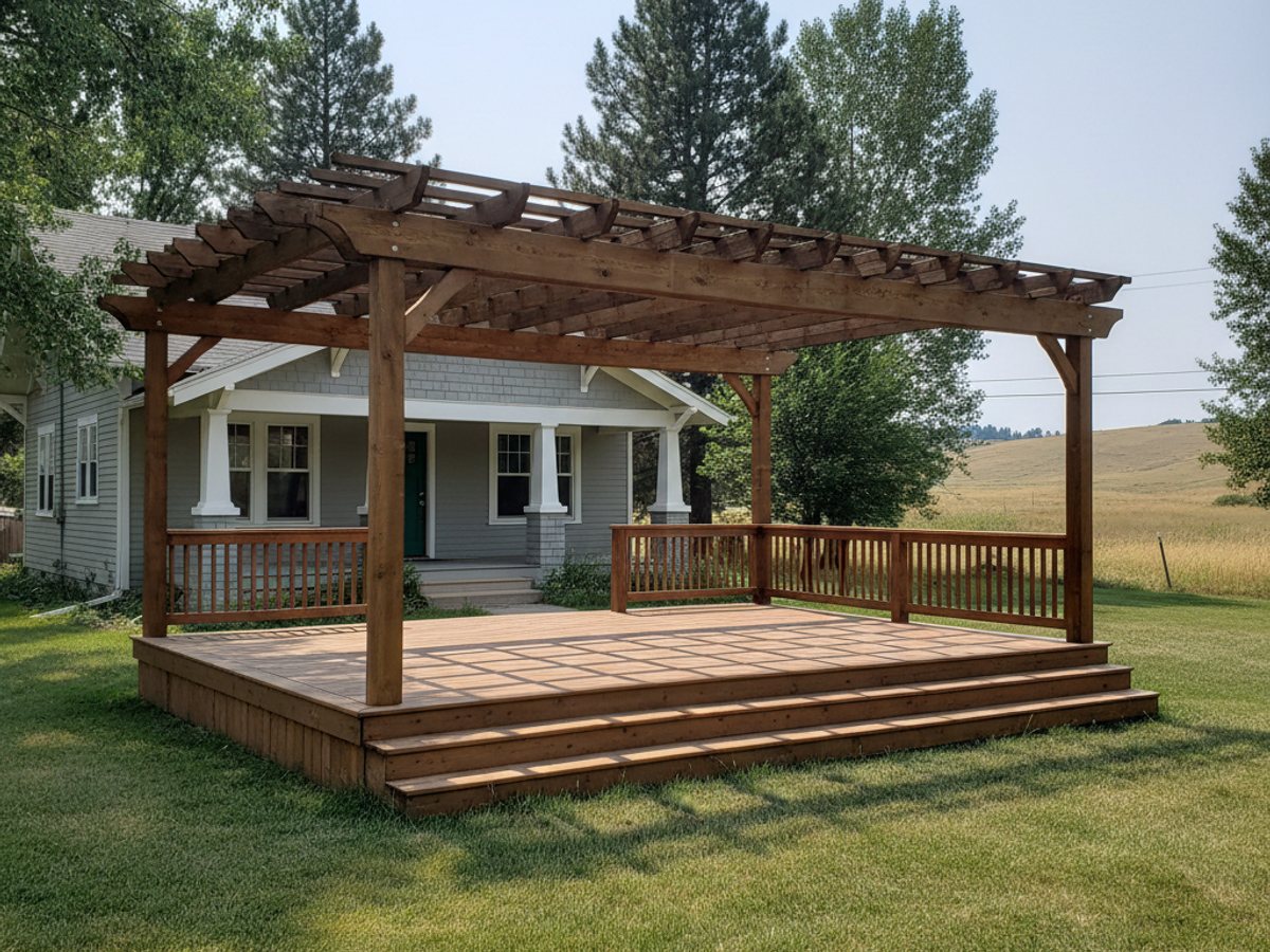 Deck Staining & Sealing completed by Mighty Deck Solutions in Anaconda, MT