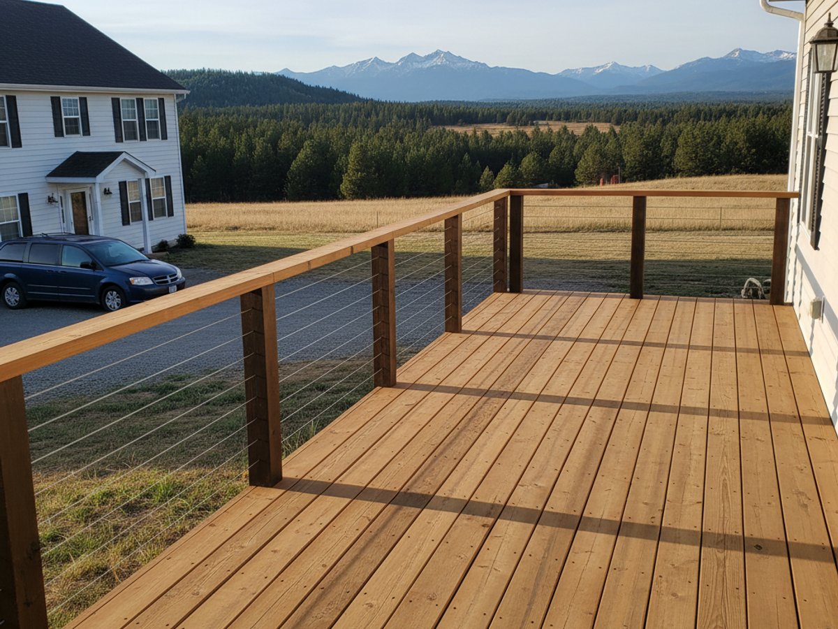 Deck Staining & Sealing completed by Mighty Deck Solutions in Deer Lodge, MT