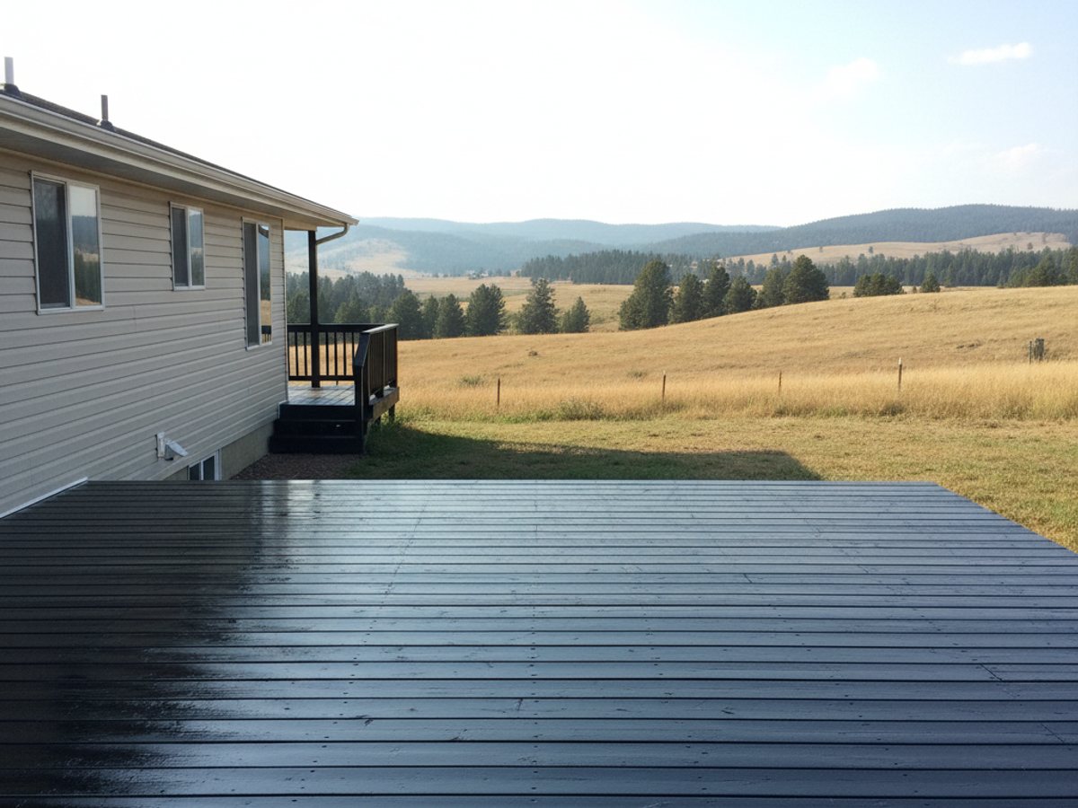 Custom Deck Design completed by Mighty Deck Solutions in Butte, MT